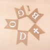 GOD BLESS baptism blessing party decoration linen swallowtail flag, baptism site decoration banner, streamer and flag Specification image
